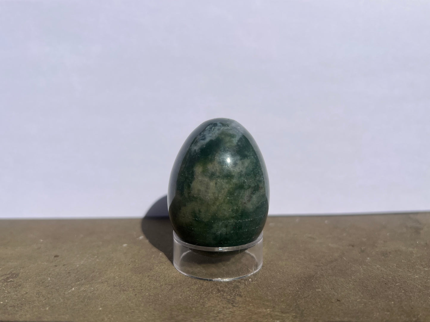 Green Moss Agate Egg image 2