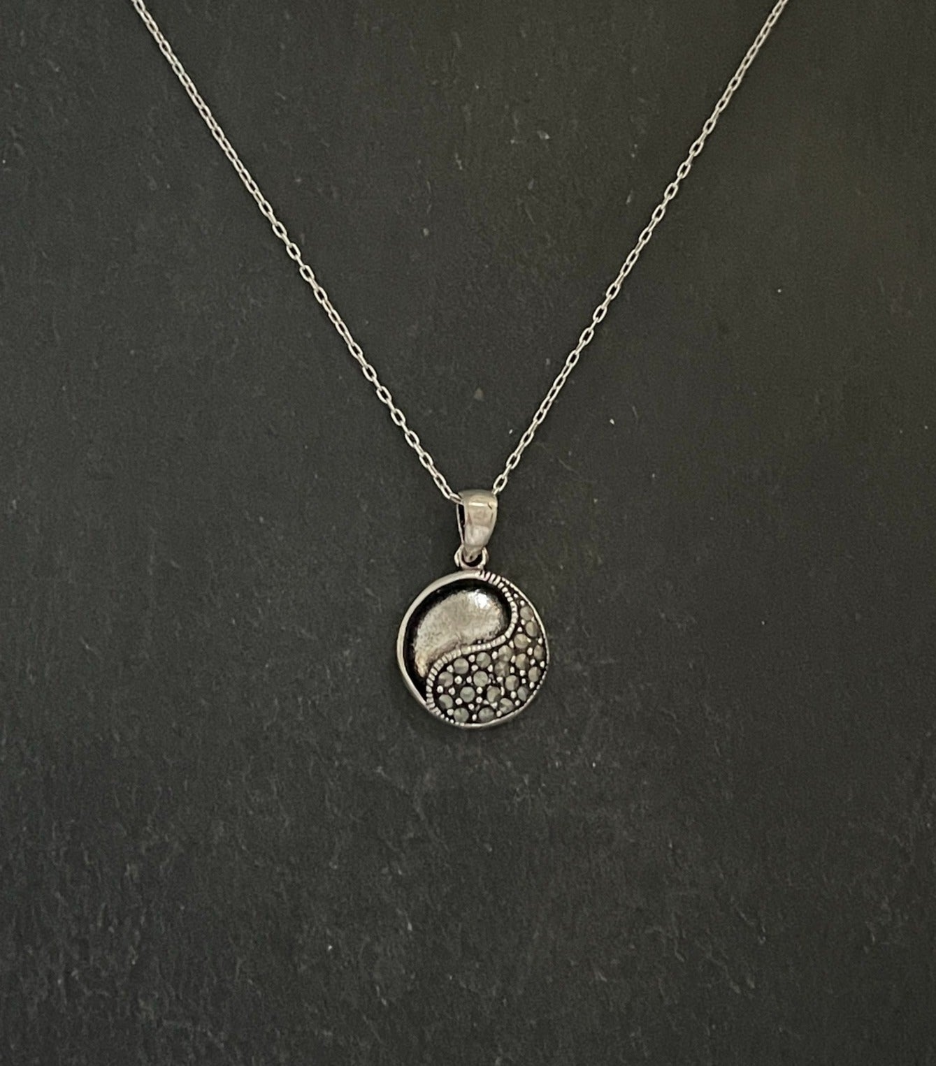 Round Marcasite Pendant image 0