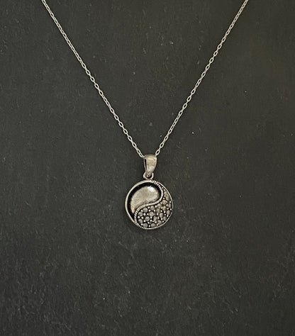 Round Marcasite Pendant image 0