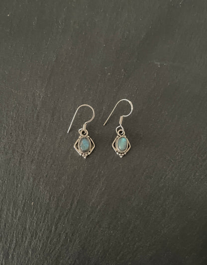 Labradorite Oval Earrings image 0