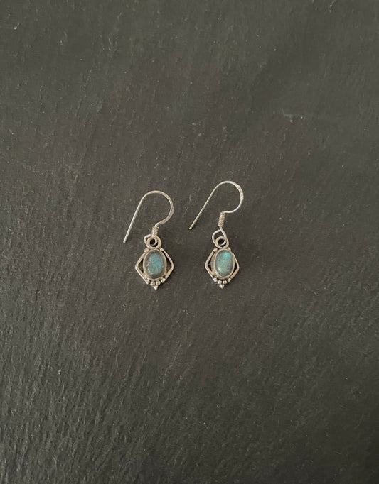 Labradorite Oval Earrings image 0