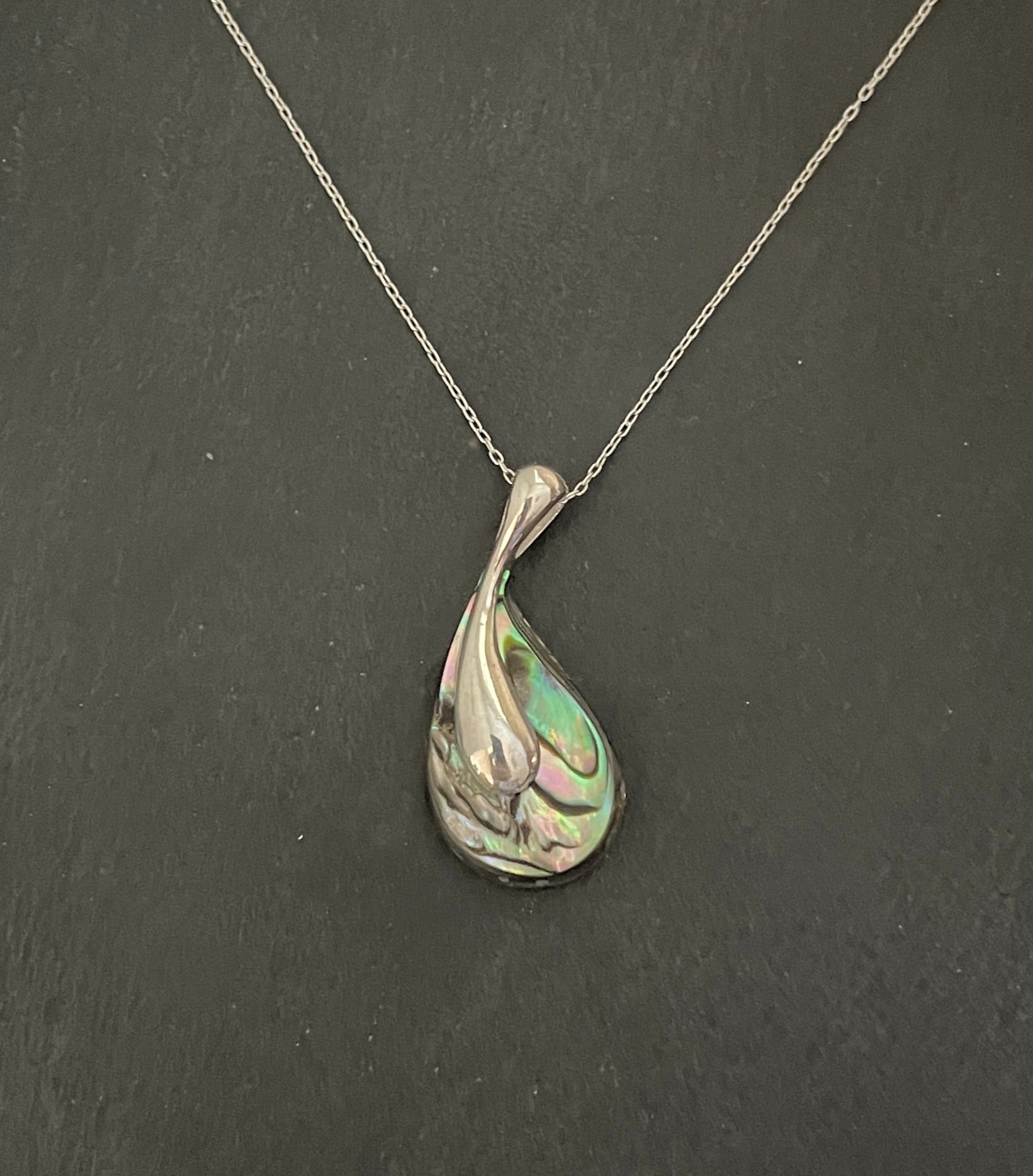 Paua Shell Teardrop Pendant image 0