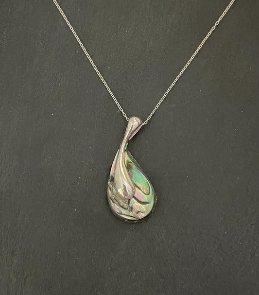 Paua Shell Teardrop Pendant image 0