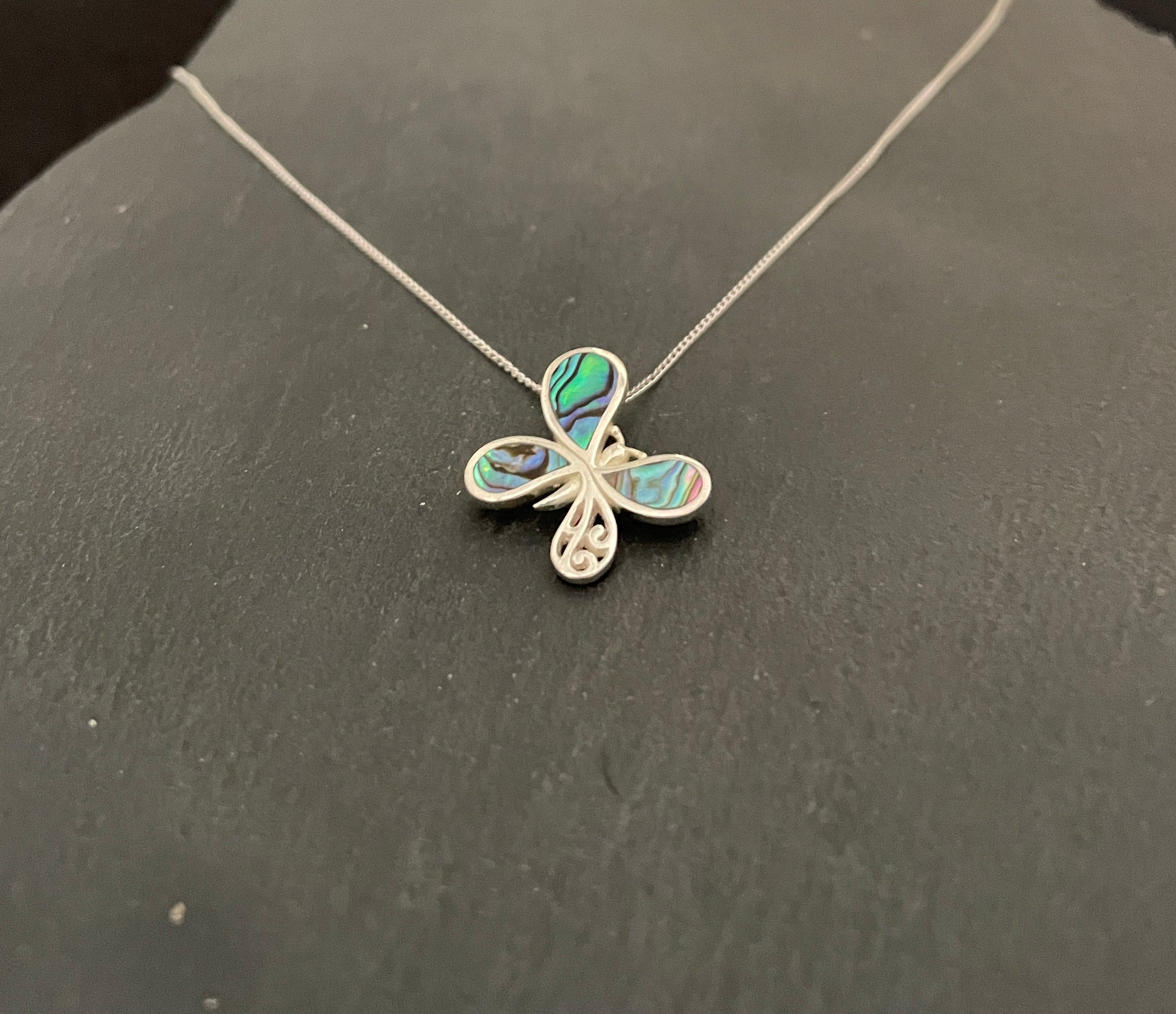 Paua Shell Butterfly Pendant image 1