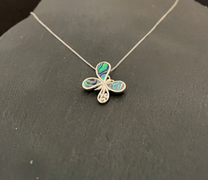 Paua Shell Butterfly Pendant image 1