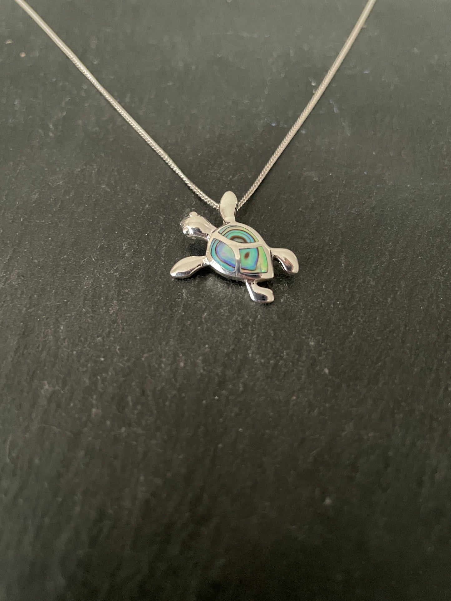 Paua Shell Turtle Pendant image 1