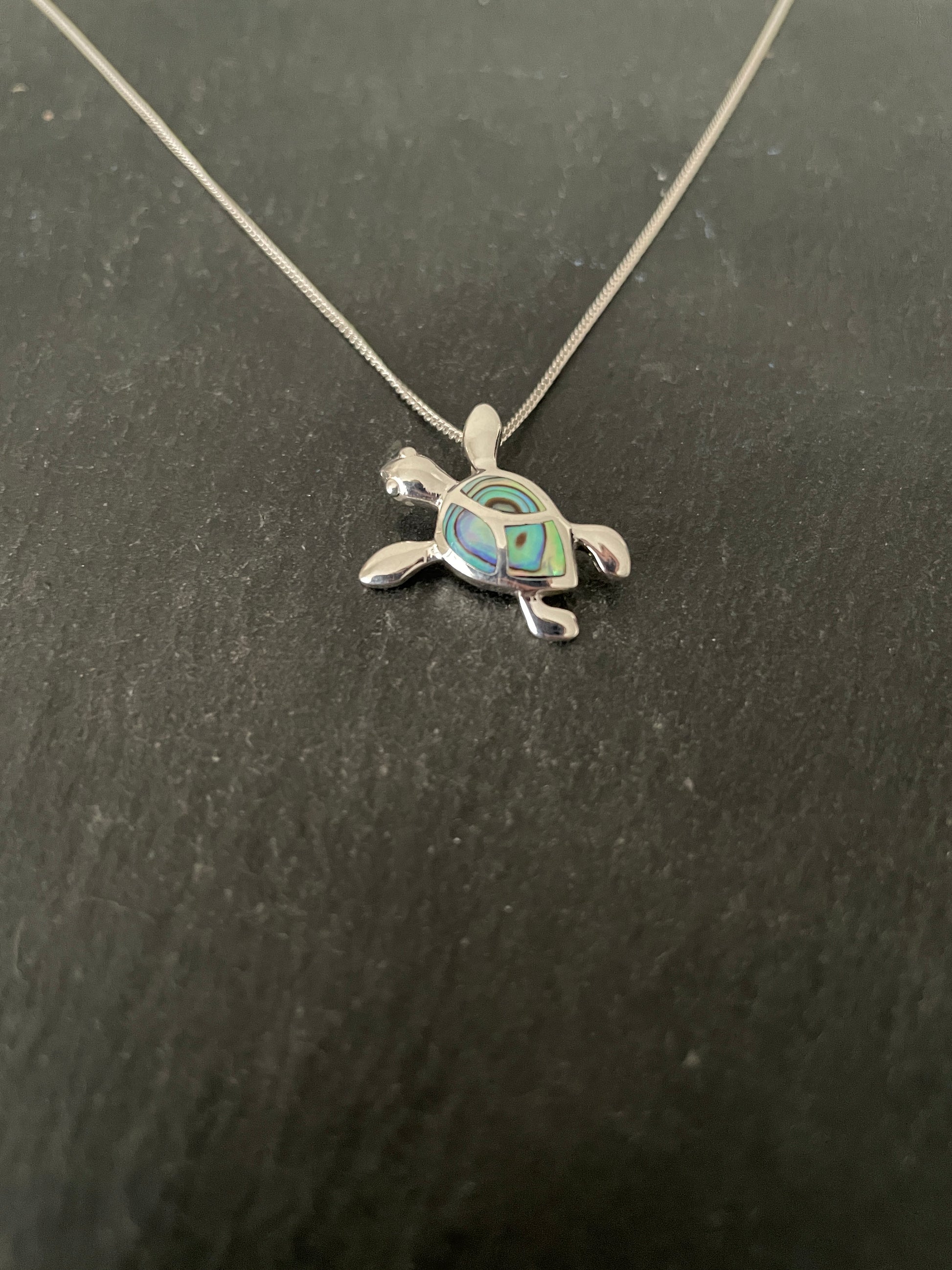 Paua Shell Turtle Pendant image 1