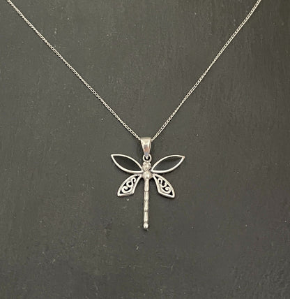 Black Onyx Dragonfly Pendant image 0