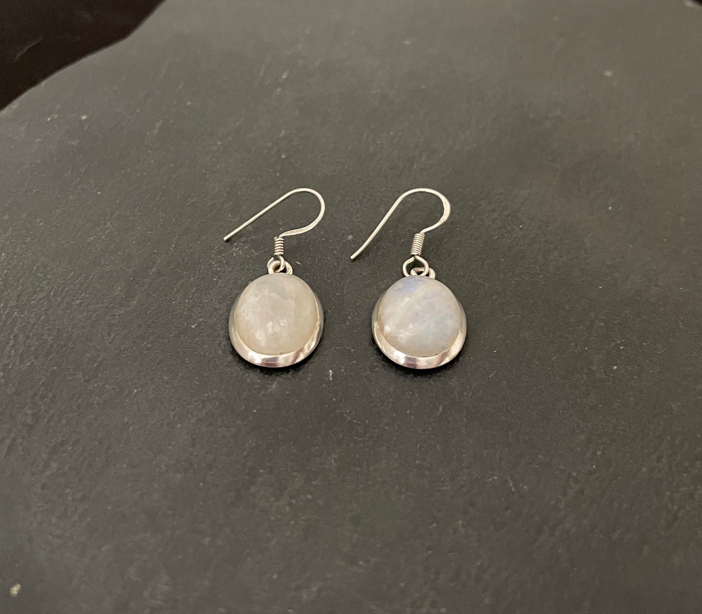 Oval Moonstone Earrings image 1