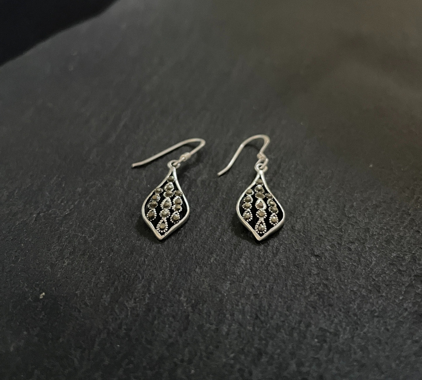 Marcasite Teardrop Earrings image 1