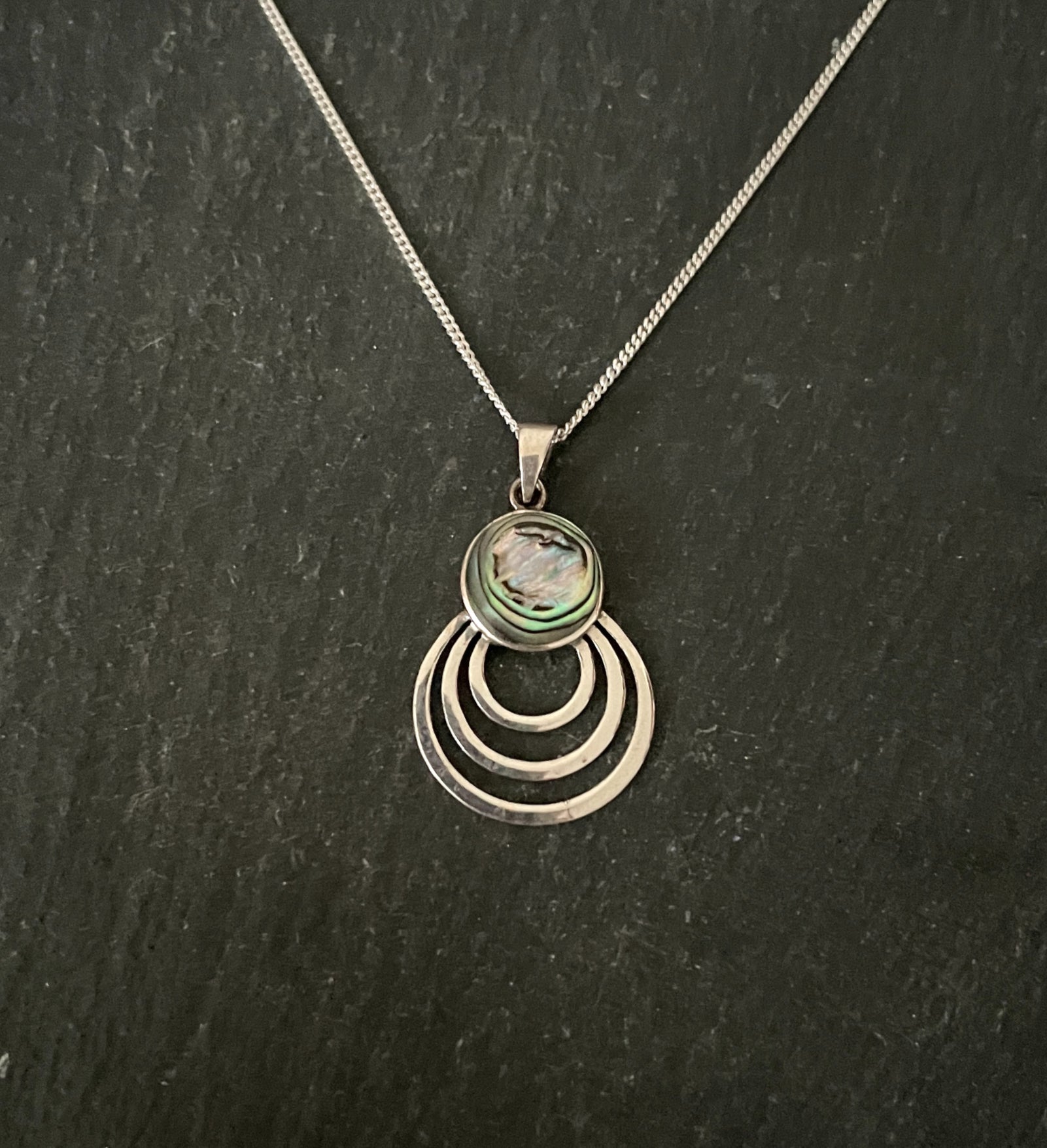 Paua Shell and Silver Pendant image 0