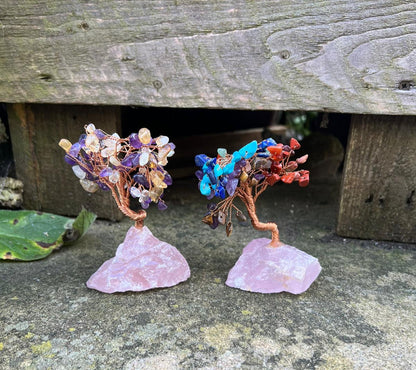 Gemstone Trees on Rose Quartz Base image 0