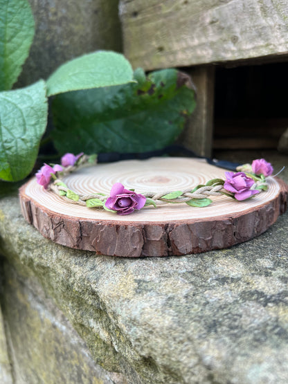 Purple Flower Headband image 0