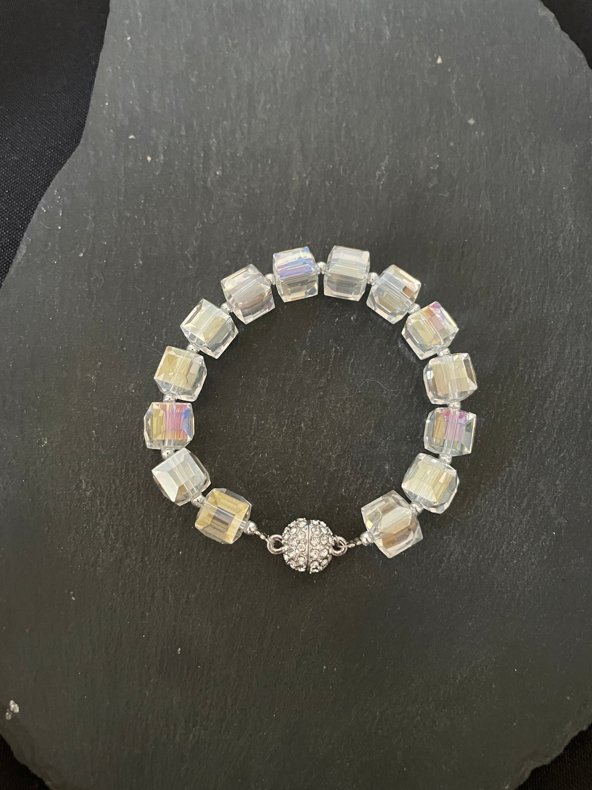Square Coloured Bead Bracelet image 1