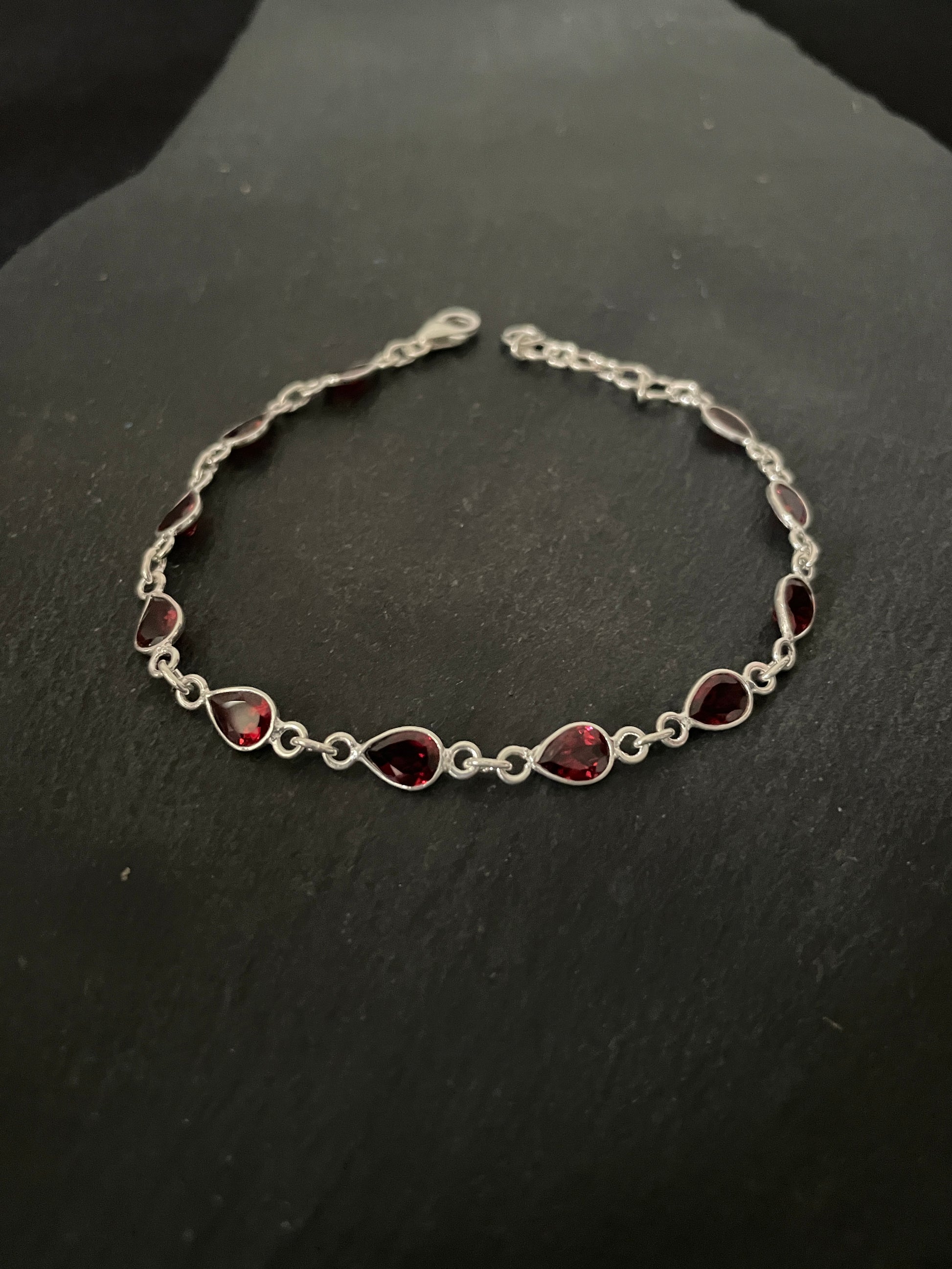 Teardrop Garnet Bracelet image 0