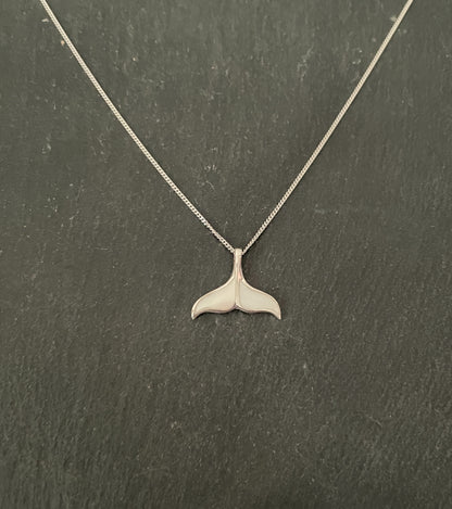 Mother of Pearl Whale Tail Pendant image 0