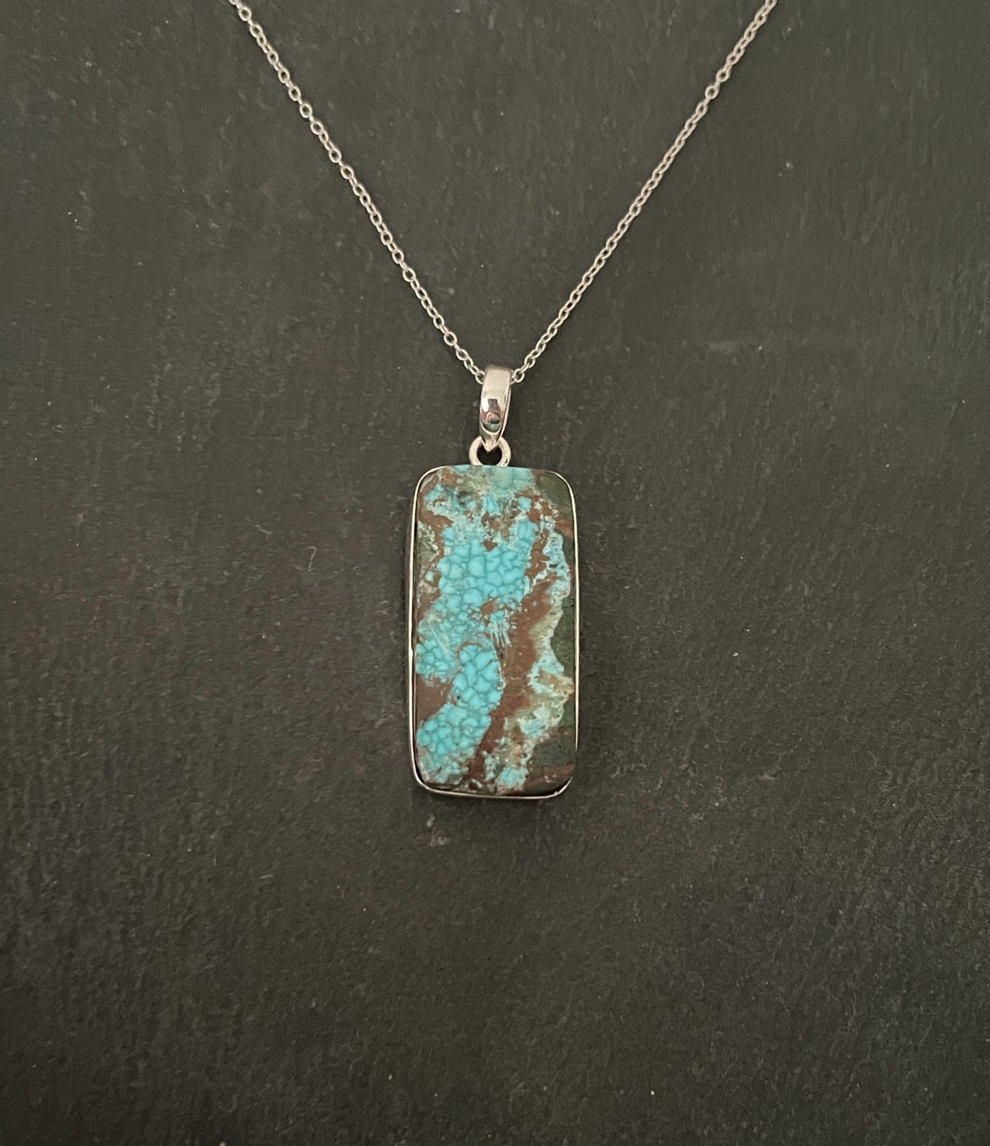 Turquoise Rectangle Pendant image 0