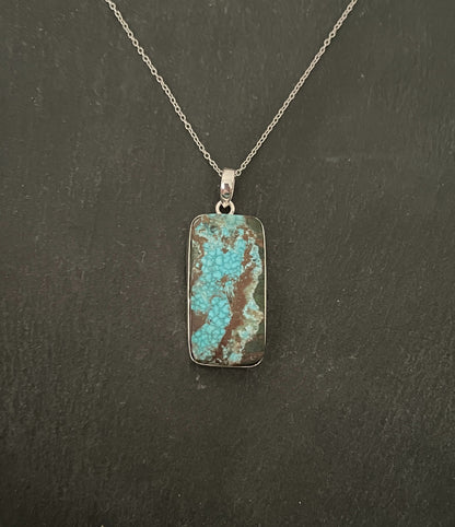 Turquoise Rectangle Pendant image 0