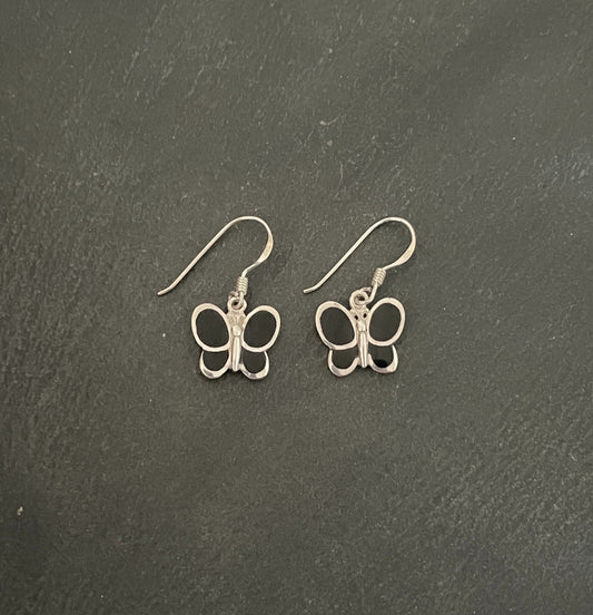 Black Onyx Butterfly Earrings image 0