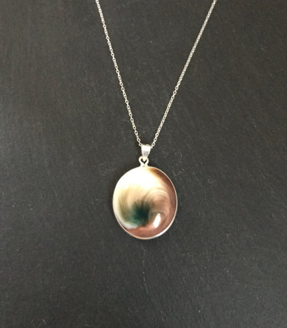 Shiva Shell and Silver Oval Pendant image 2