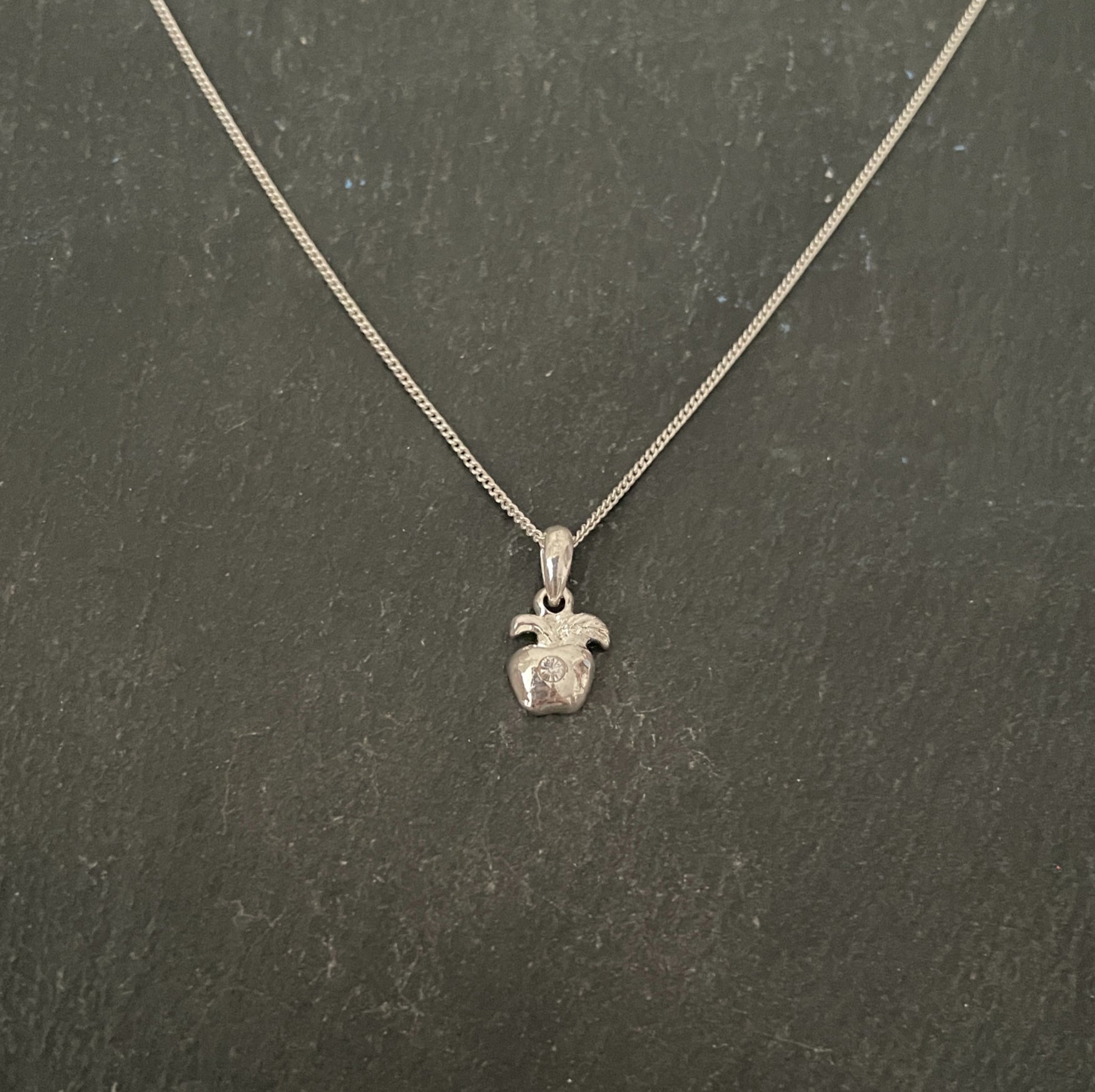 Cubic Zirconia Apple Pendant image 0