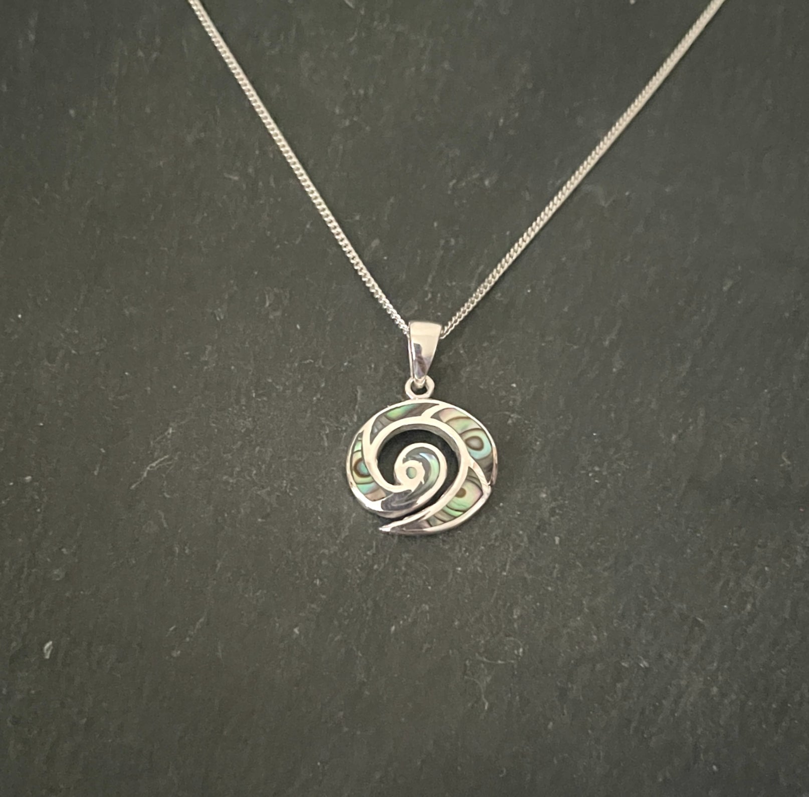 Paua Shell Spiral Pendant image 0