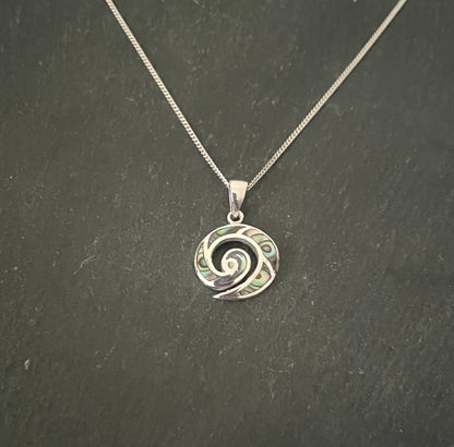 Paua Shell Spiral Pendant image 0