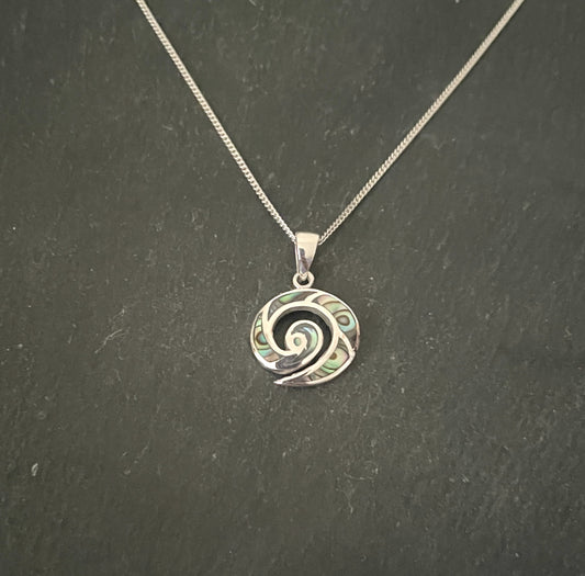 Paua Shell Spiral Pendant image 0