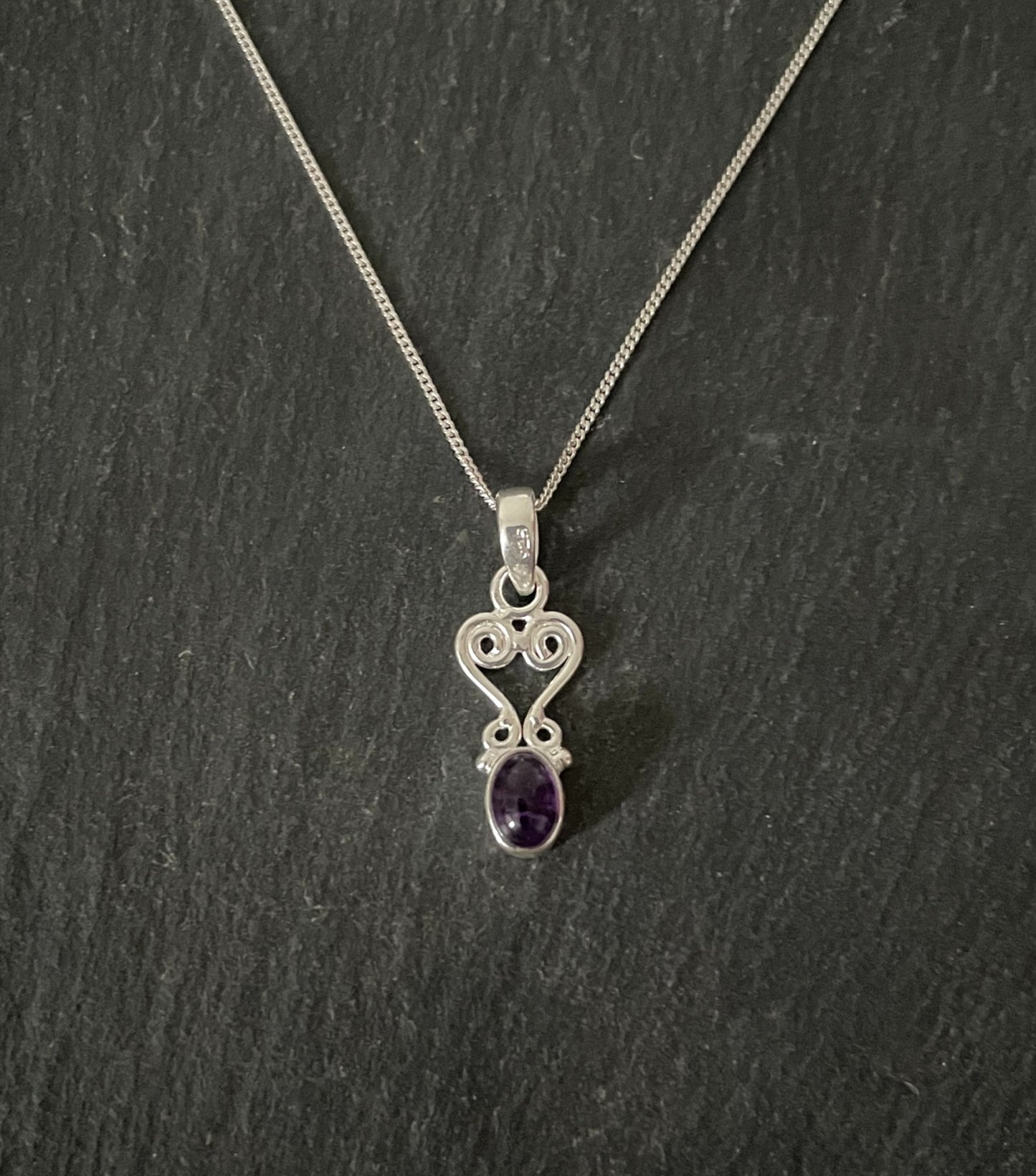 Amethyst and Silver Pendant image 0