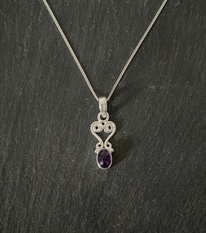 Amethyst and Silver Pendant image 0