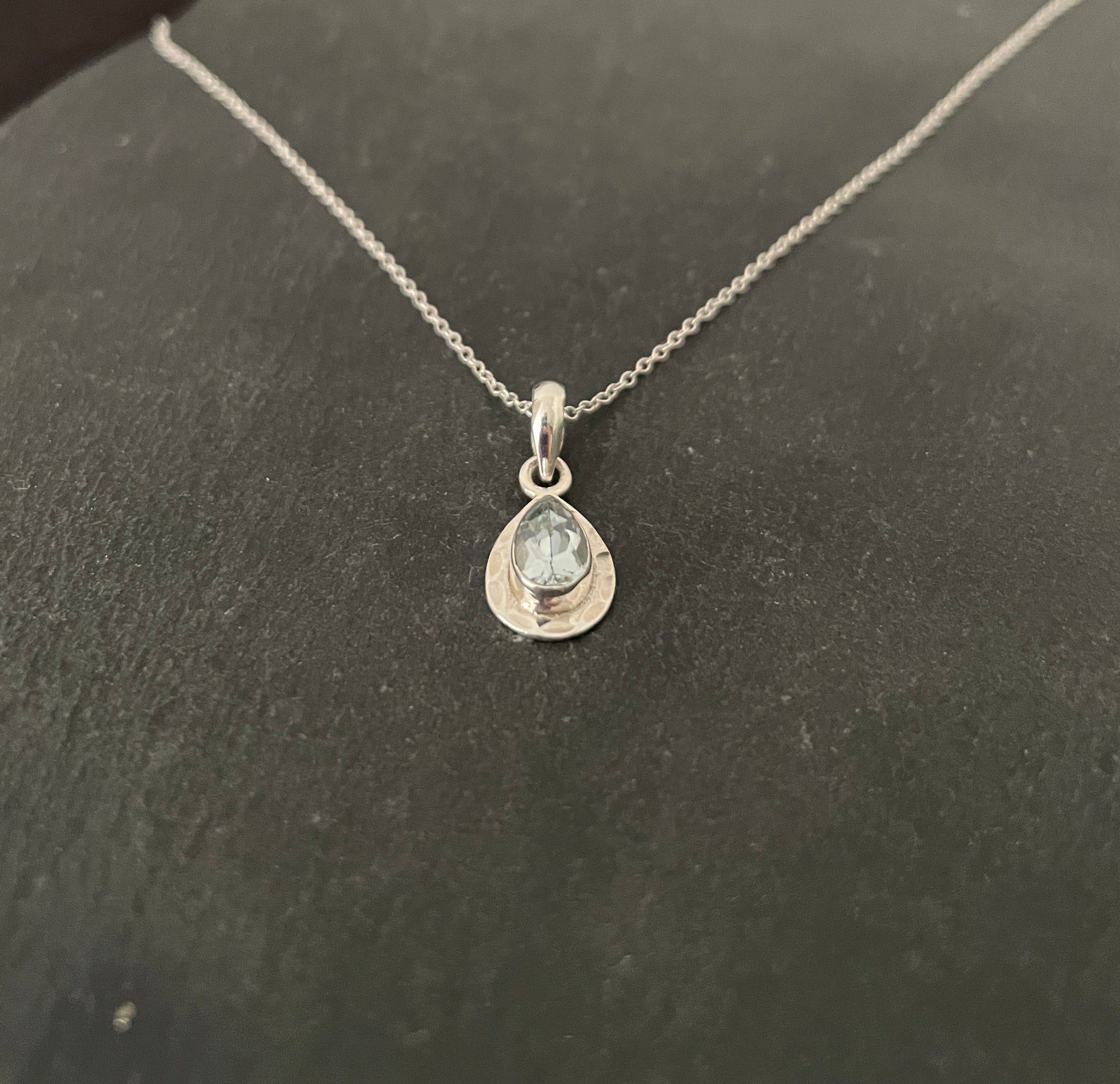 Blue Topaz Teardrop Pendant image 1