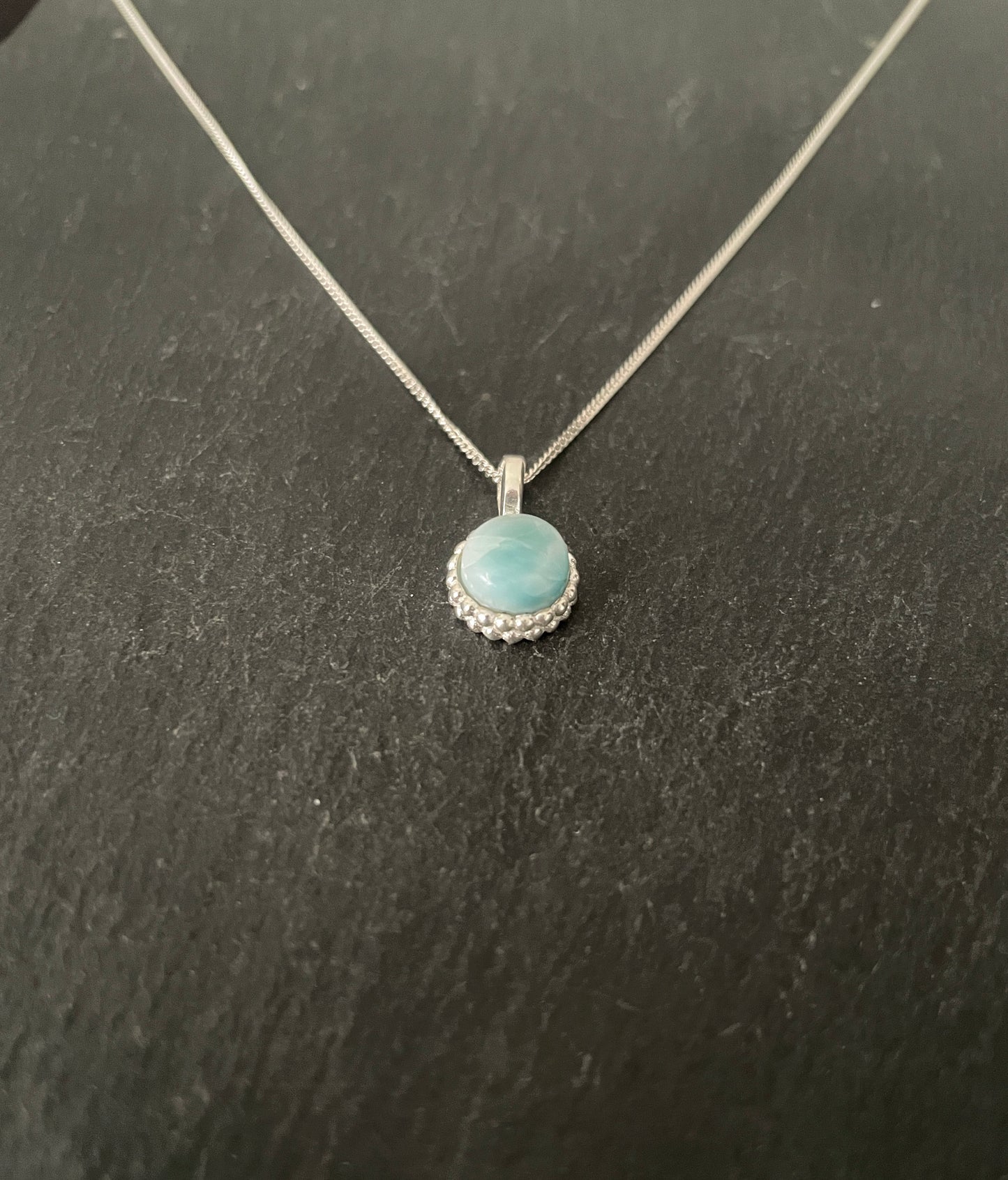 Larimar and Silver Pendant image 1