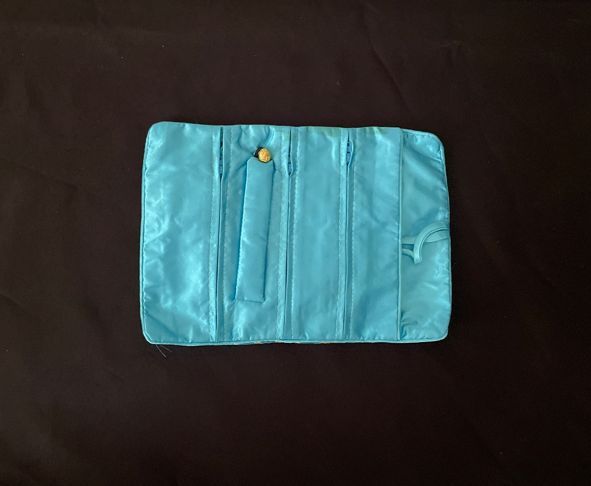 Light Blue and Gold Jewellery Wrap