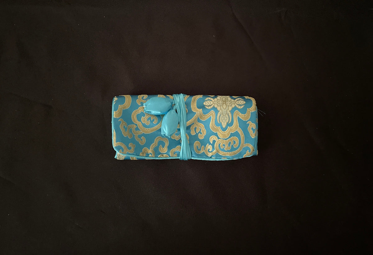 Light Blue and Gold Jewellery Wrap