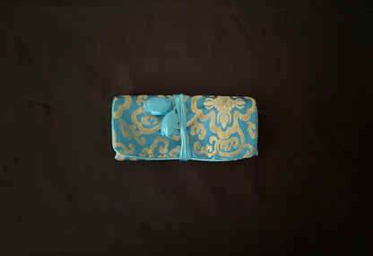 Light Blue and Gold Jewellery Wrap