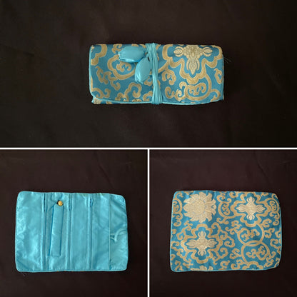 Light Blue and Gold Jewellery Wrap