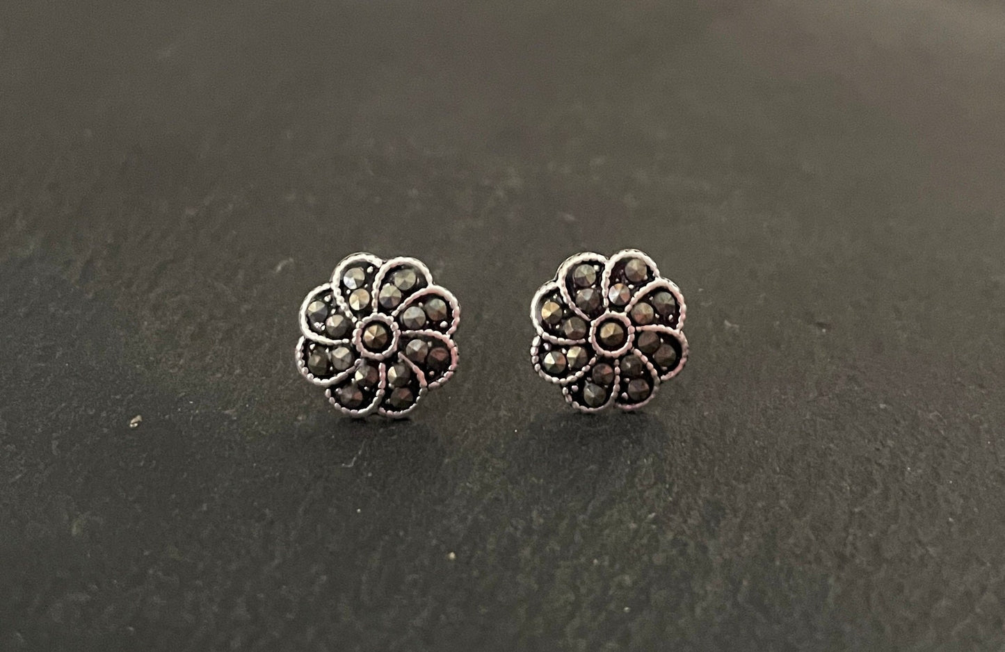 Marcasite Flower Studs image 0