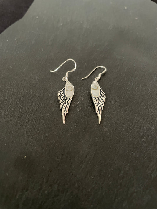 Shiva Shell Angel Wing Earrings image 1