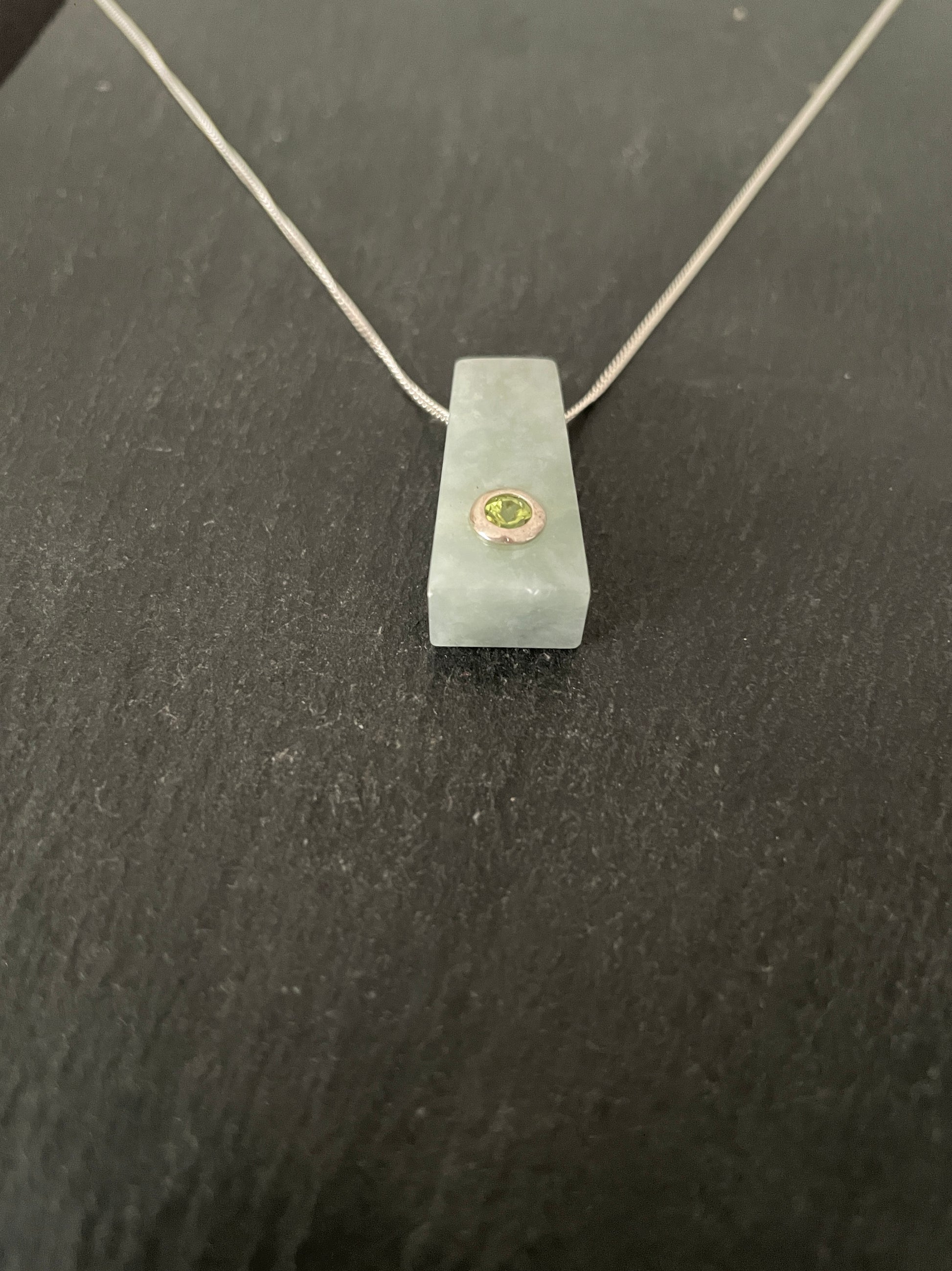 Jade and Peridot Pendant image 1