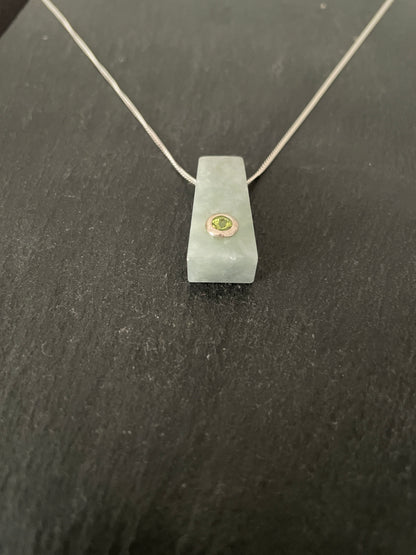 Jade and Peridot Pendant image 1