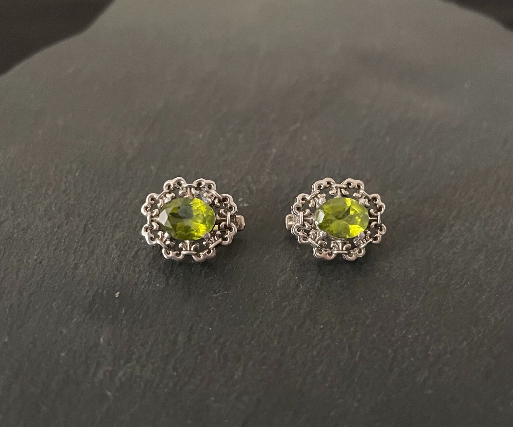 Peridot Stud Earrings image 0