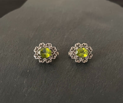 Peridot Stud Earrings image 0