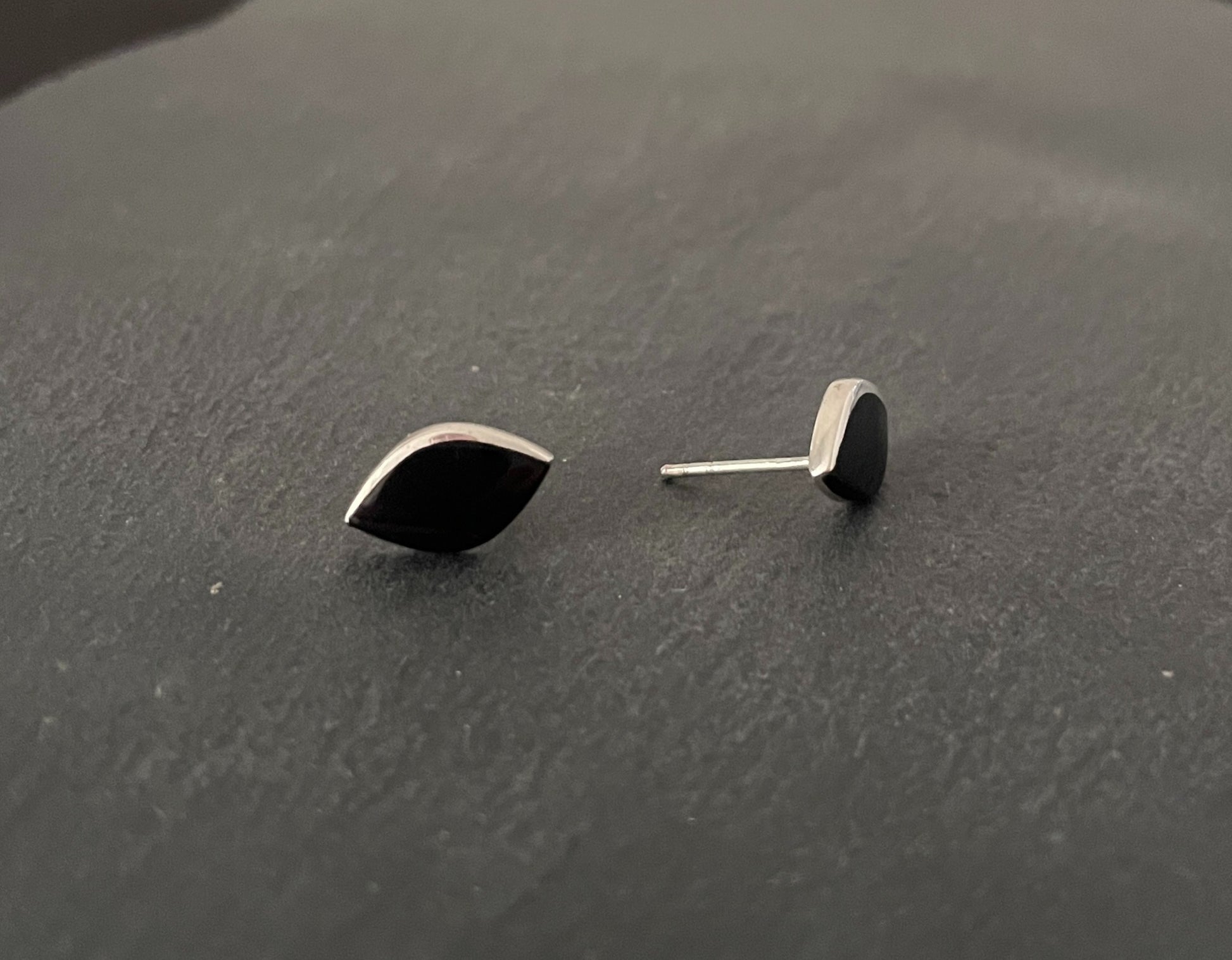 Black Onyx Stud Earrings image 1