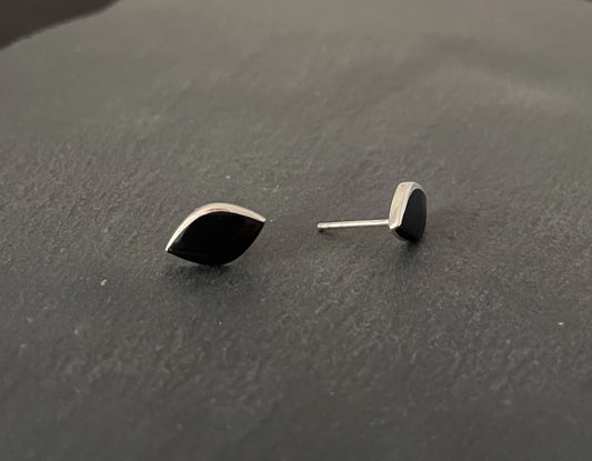 Black Onyx Stud Earrings image 1