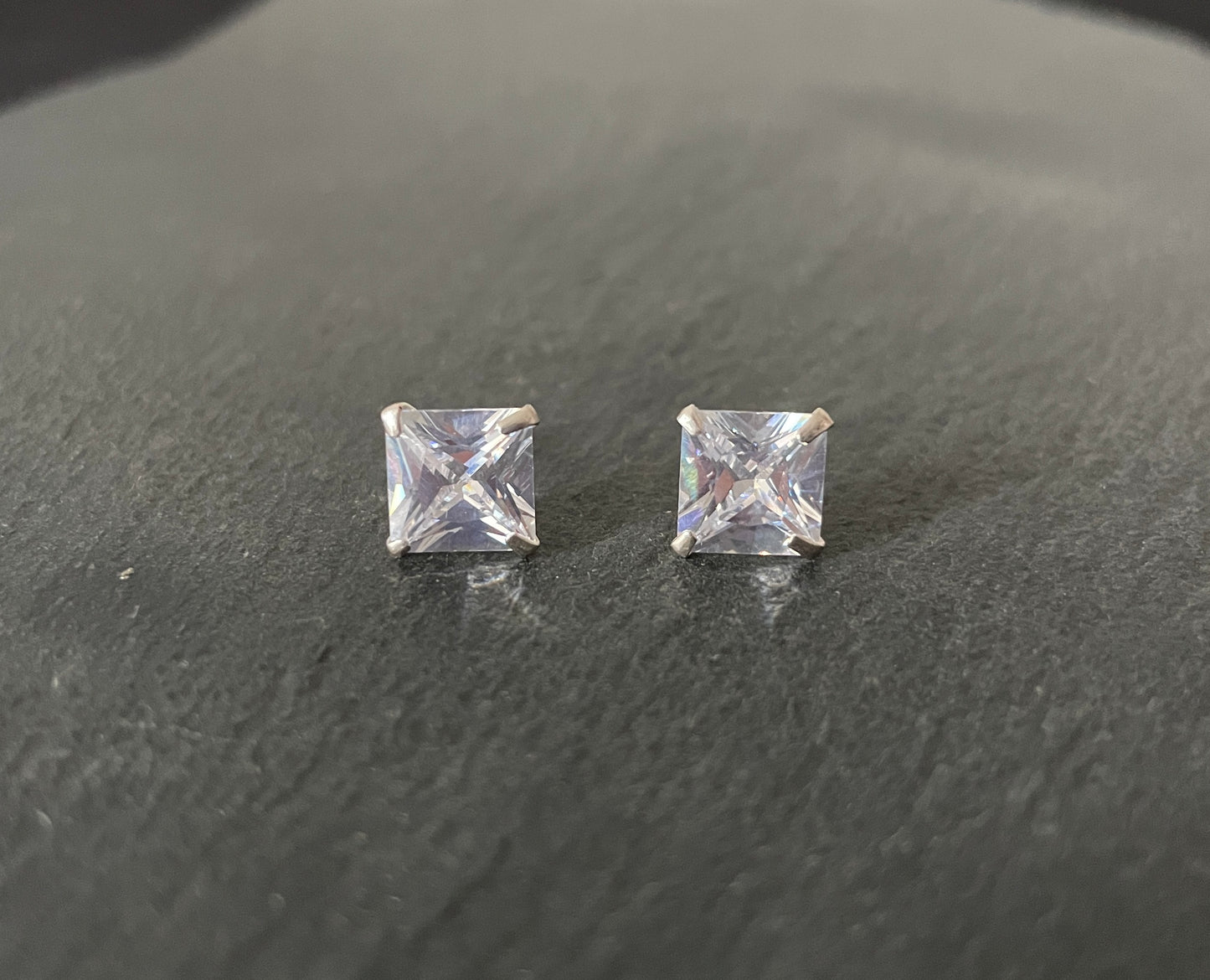 Cubic Zirconia Square Stud Earrings image 0