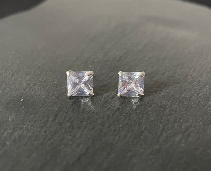 Cubic Zirconia Square Stud Earrings image 0