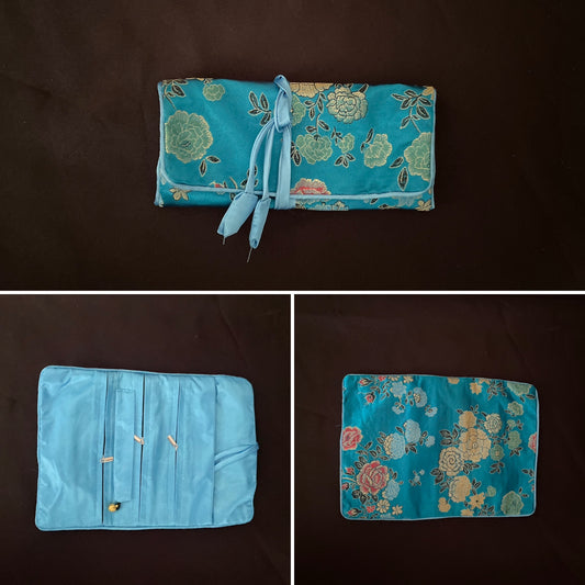 Light Blue Flower Jewellery Wrap