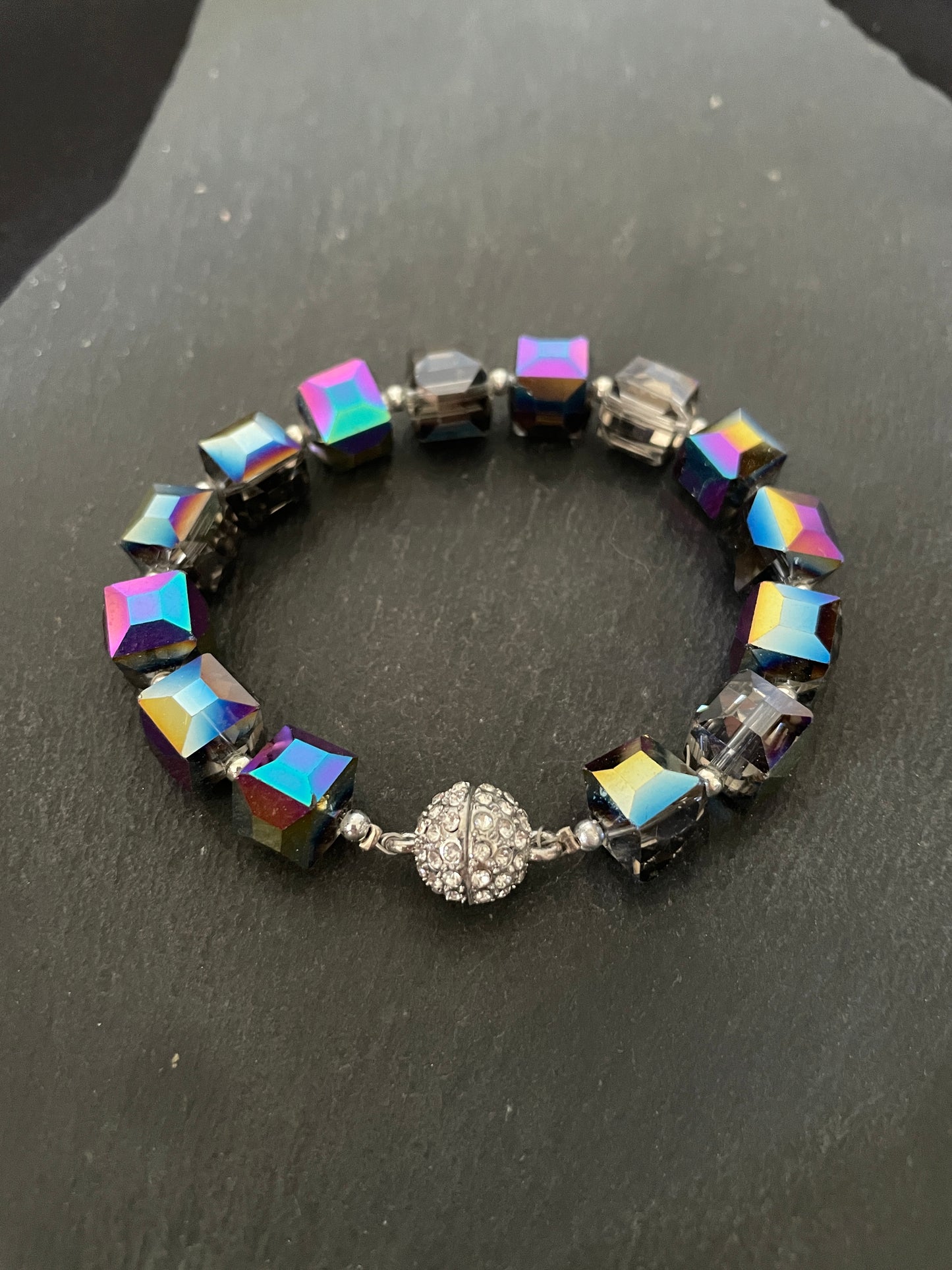 Square Coloured Bead Bracelet image 0