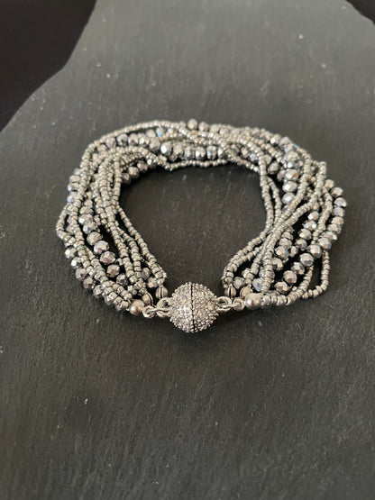 Silver Coloured Bead Bracelet image 0