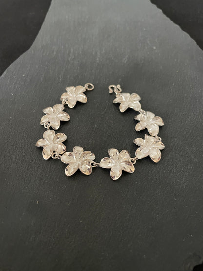 Sterling Silver Flower Bracelet image 0